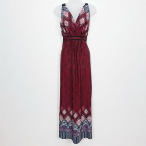 Y2K GNW Dress Womens Small Burgundy Empire Waist Maxi Forest Fairy Grunge Goblin